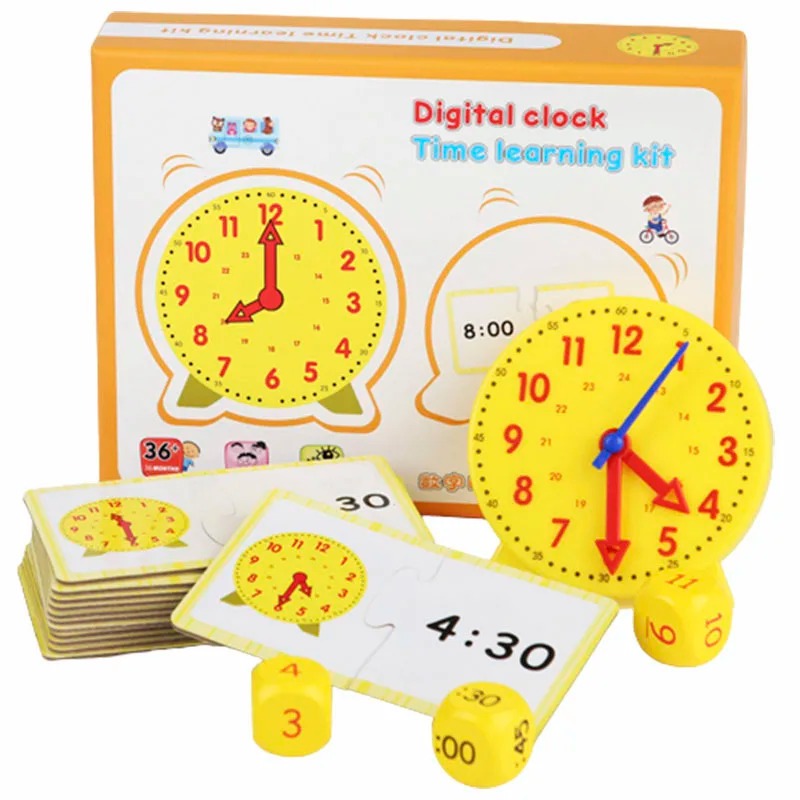 Kid Toys Ads - Relógio Montessori para Crianças, Brinquedos Educativos,