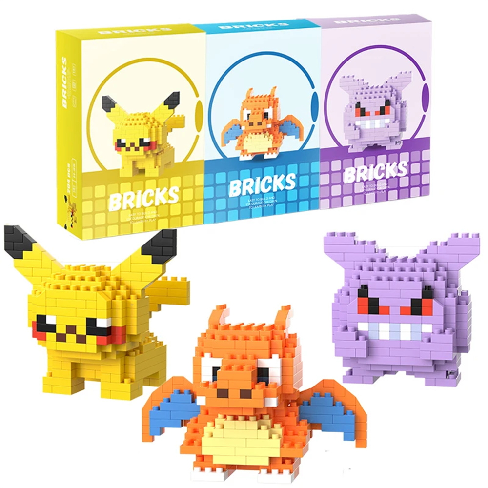 Kids Toys Movie - Blocos de Construção Micro Pokemon Pikachu