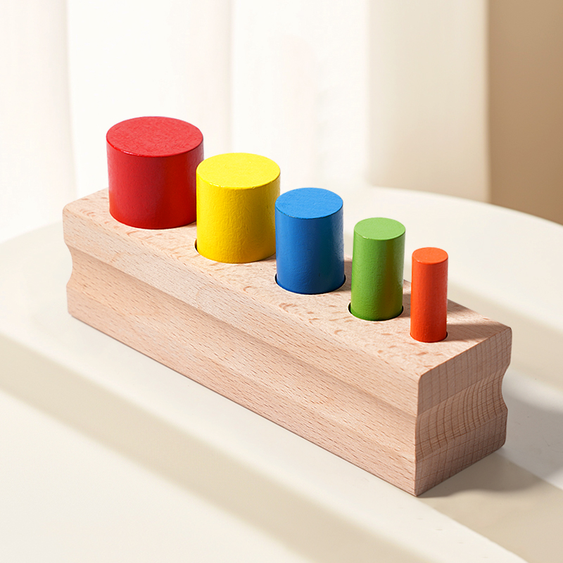 Kid Toys Ads - Brinquedo de madeira Montessori com cilindros