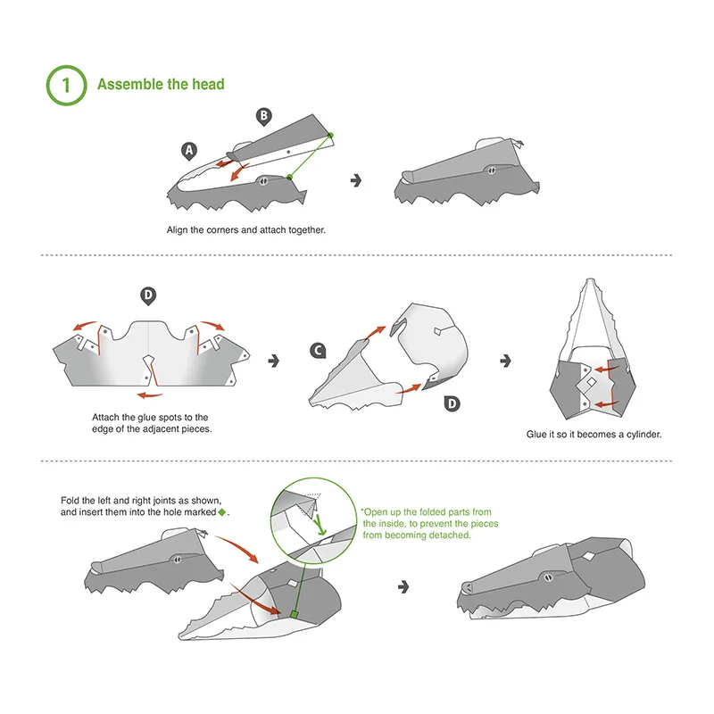 Crocodilo dobrável origami art - Kid Toys And Craft avaliação e preço