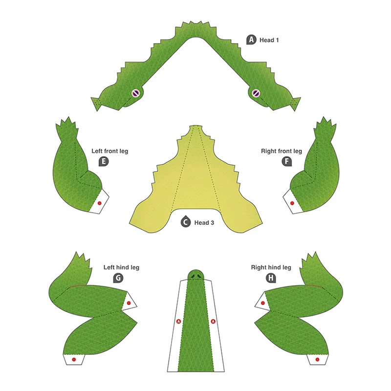 Crocodilo dobrável origami art - Kid Toys And Craft avaliação e preço