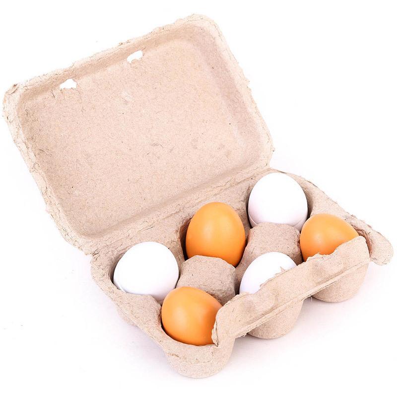 6 pçs cozinha de madeira ovos  - Kids Toys Play Egg avaliação e preço