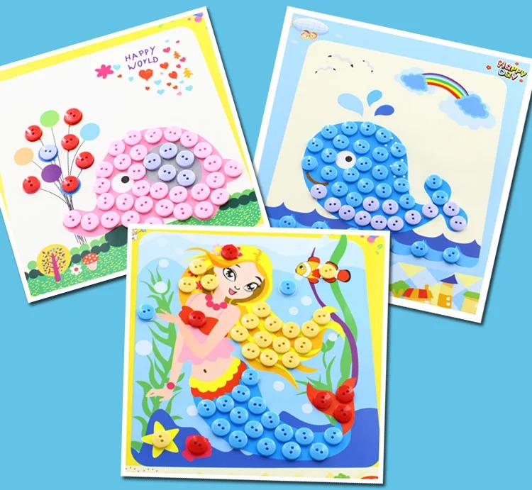 5 pçs/set crianças diy botão a - Kid Toys And Craft avaliação e preço