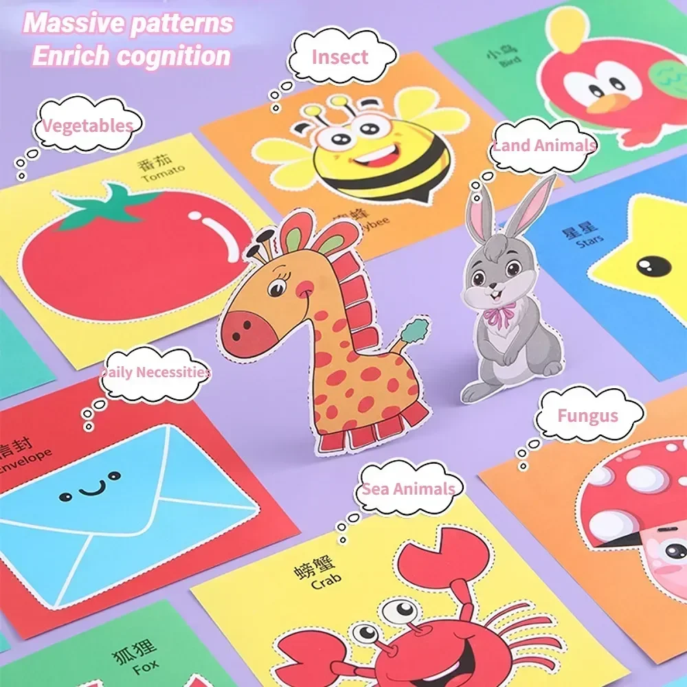 48 pçs crianças artesanal pape - Kid Toys And Craft avaliação e preço