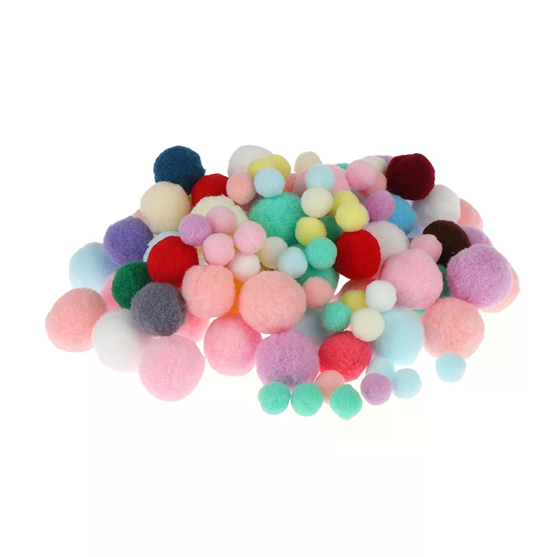 100 Peças de Pompons Macios e  - Kid Toys And Craft avaliação e preço