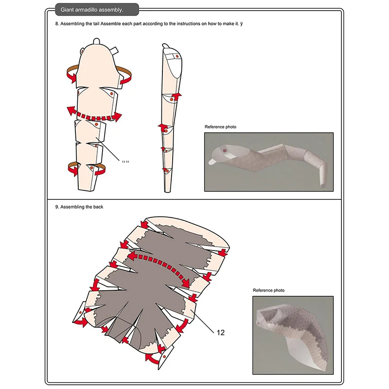 Gigante armadillo origami arte - Kid Toys And Craft avaliação e preço